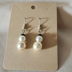 Elegant Flux Pearl Drop Earrings